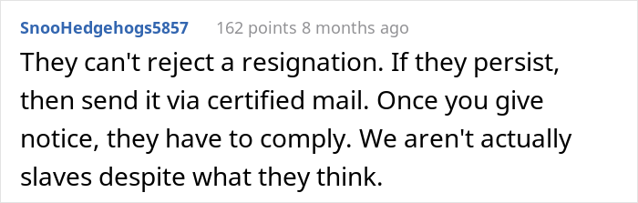 "Suck It, Joan": Employee’s Resignation Gets Denied But It Doesn’t Stop Them From Leaving The Same Day