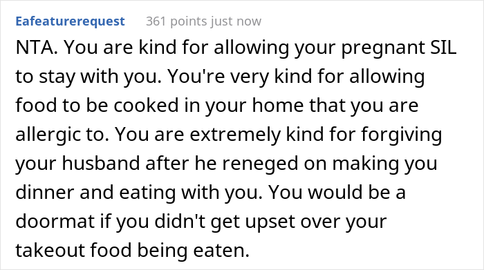 “I Told Her I Couldn’t Take This Anymore”: Woman Suffering From Food Allergies Snaps At Sister-In-Law For Gobbling Up The Takeout She Ordered For Herself