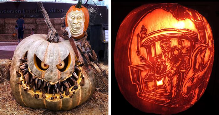 120 Times Halloween Lovers Went All Out With Their Pumpkin Carving (New Pics)