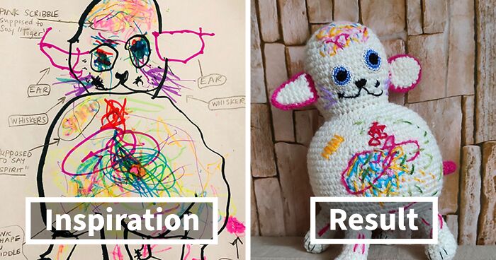 I Like To Crochet Children's Toys That I Recreate From Their Drawings (46 Pics)