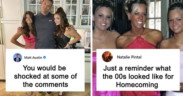 Proud Dad's Pic Of His Daughters' Homecoming Is Flooded With People Shaming Their Outfits, He Claps Back