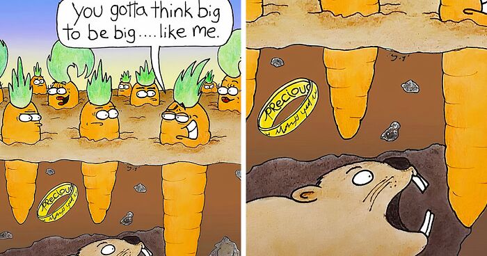 30 Cheeky And Darkly Twisted Comics About Veggies And Fruits Being Inappropriate By 