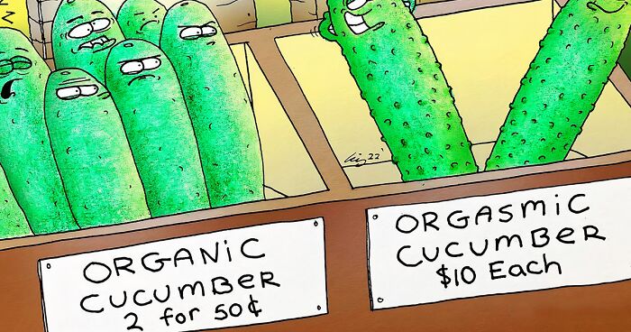 This Artist Uses Cheeky Humor To Bring Fruits And Veggies To Life, And Here's 30 Of His Funniest Comic Strips (New Pics)