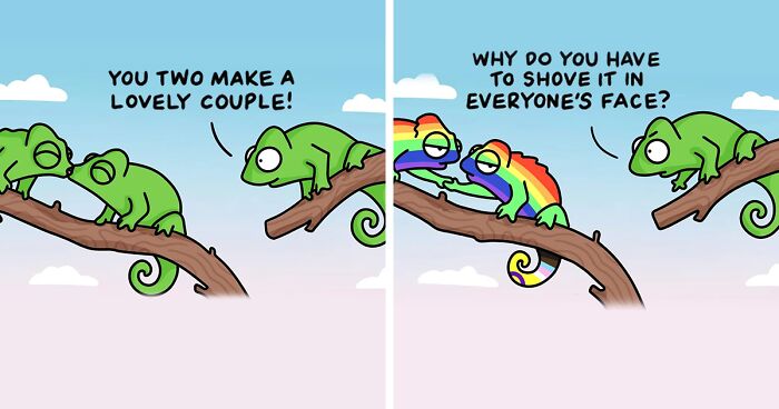 Artist Creates Wholesome Queer Chameleon Comics That Cover The Theme Of Sexual Identities (34 New Pics)