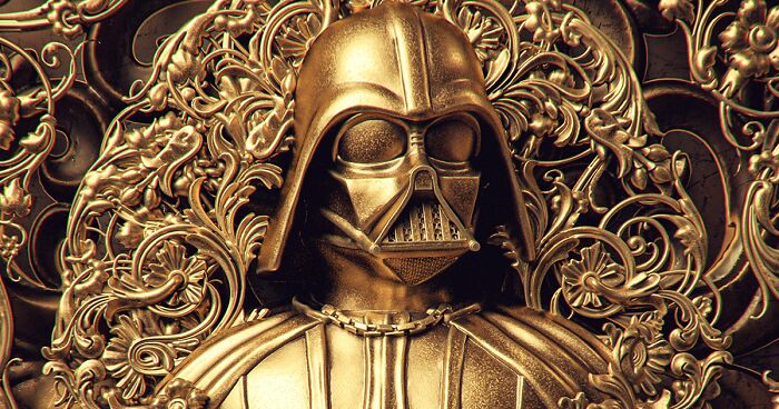 This Artist Made 3D Renders Of Famous Pop Culture Characters That Are 'Covered' In Gold (21 Pics)