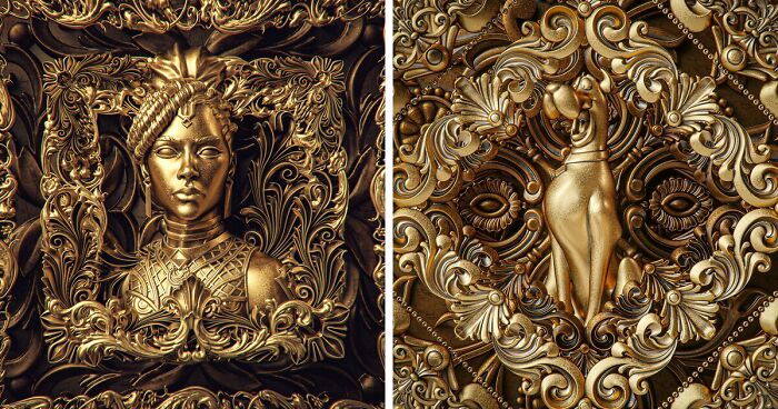 This Artist Made 3D Renders Of Famous Pop Culture Characters That Are 'Covered' In Gold, And Here Are His Best 21 Works