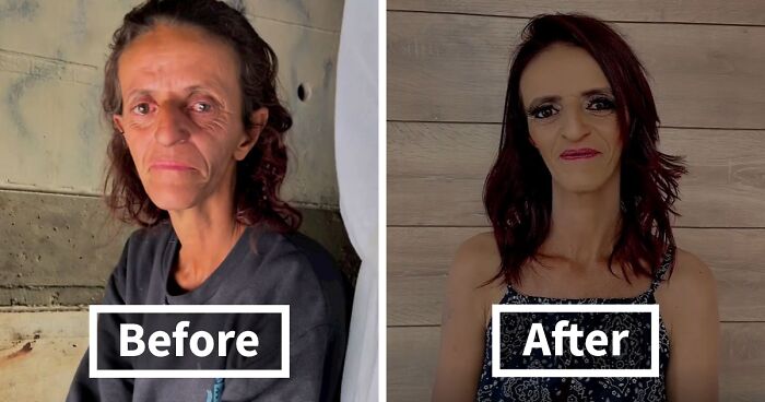 30 Before & After Transformations Of Homeless People By This Hairdresser Who Wants To Make Their Lives Easier