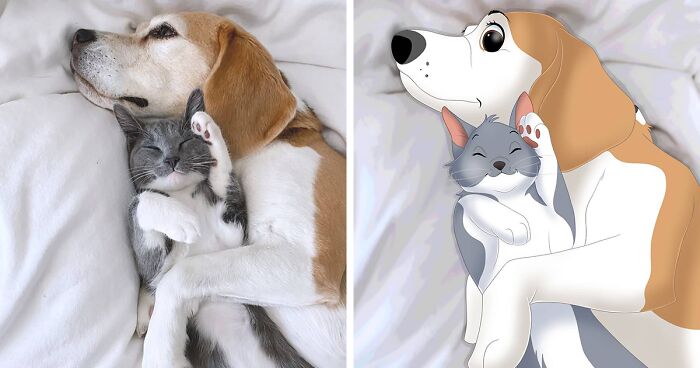 This Artist 'Disneyfies' People's Pets Into Adorable Disney Characters, And The Results Are Rather Amazing (79 Pics)