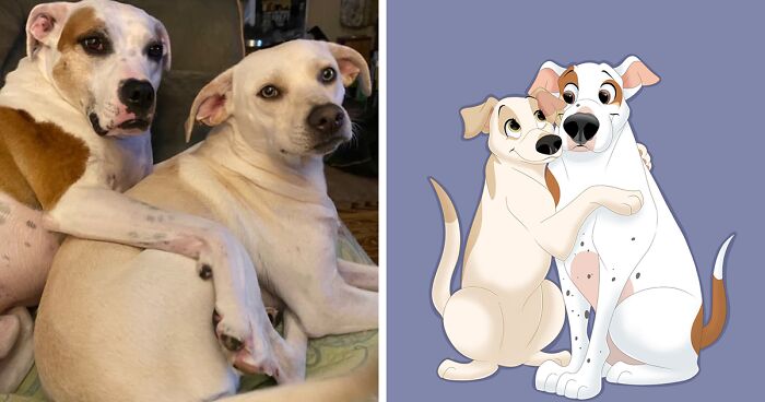 People Send Pictures Of Their Pets To This Artist To Get Them 'Disneyfied' (79 Pics)