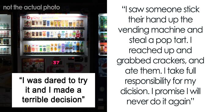 Online Group Praises Stranger Who Left $6 And An Apology Note After Stealing Crackers From A Vending Machine