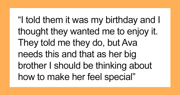 Parents Cancel 15 Y.O. Son’s Birthday Party As Their Favored Daughter Was Not Interested In It