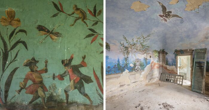 I Discovered Many Incredible Paintings That Were Left In Abandoned Buildings Around Europe (38 Pics)