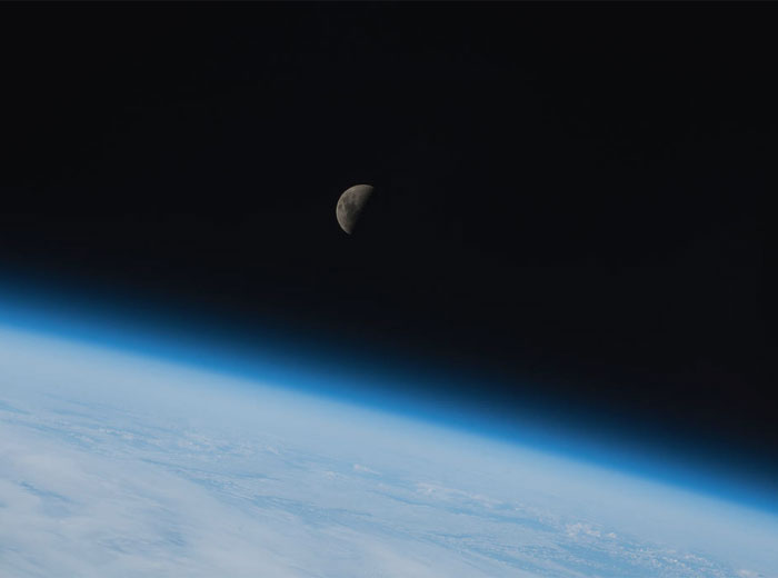 Picture of moon in space