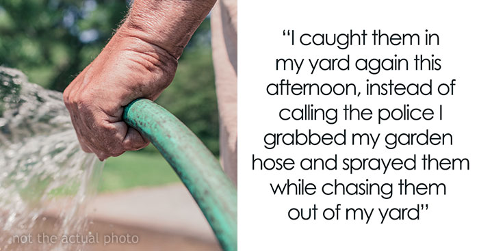 “None Of Them Were Willing To Apologize For Their Children’s Actions”: Guy Sprays Thieving Kids With Garden Hose