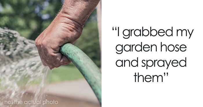 A Group Of Angry Parents Show Up At The Neighbor's For Spraying Their Kids With A Garden Hose, Get Threatened To Get Exactly The Same