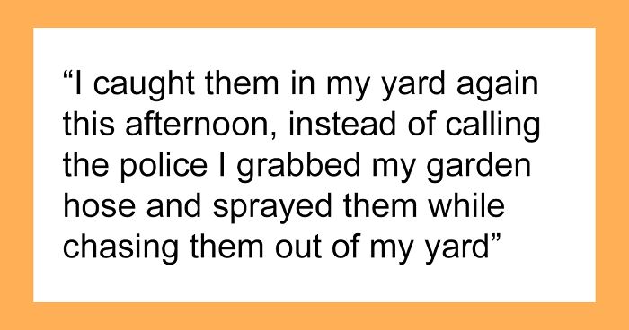 Guy Chases Out Kids Stealing His Strawberries With A Hose, Gets Threatened By The Parents