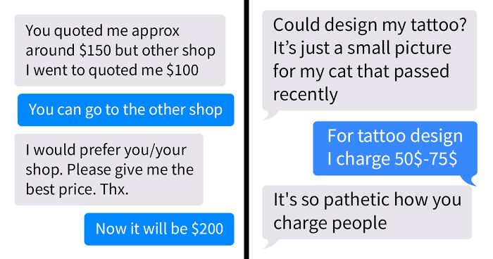 54 Times Tattoo Artists Had To Deal With Customers From Hell