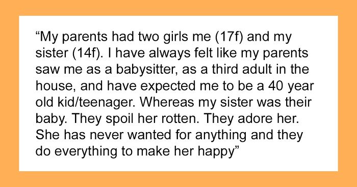 17 Y.O. Has Had Enough Of Parents’ Favoritism, Dumps The Truth On Younger Sibling After She Discovered She Wants To Leave For Good