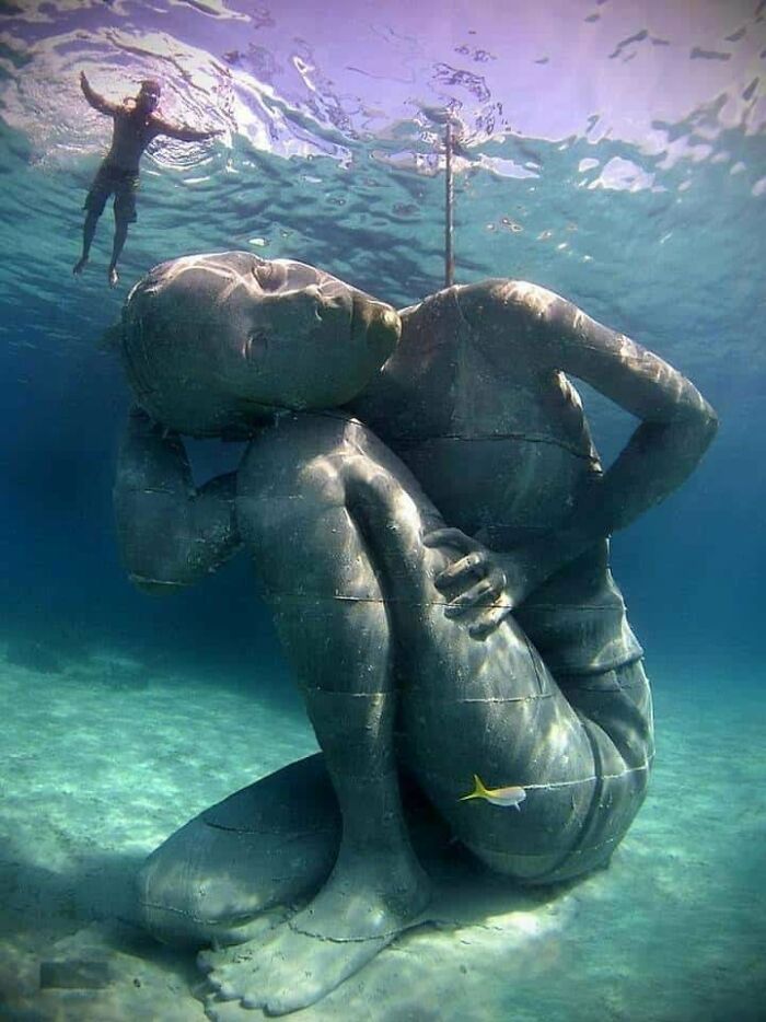 "Ocean Atlas" The Largest Single Underwater Sculpture. Nassau, Bahamas