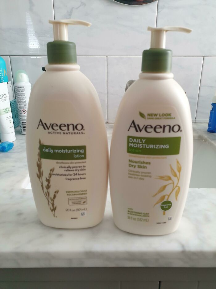 Aveeno: Oh Hey We Have A Brand New Look! Be Distracted By The Slightly Reformatted Bottle And Ooh New Oats! Yup That's It, Nothing Else To See Here!