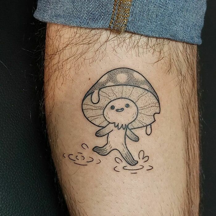 Cute Mushroom Tattoo