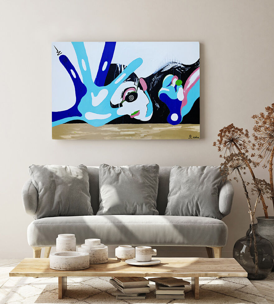 "Roller Coaster Beast" Painting In The Living Room