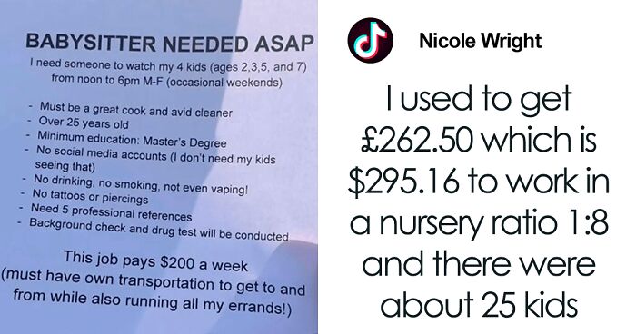 “This Job Pays $200 A Week”: TikToker Finds An Insane Babysitter Job Listing And Roasts It Online, Goes Viral