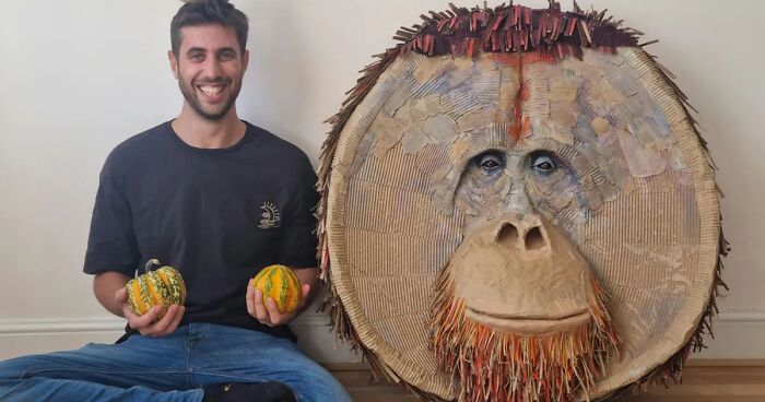 London-Based Artist Is Motivated To Produce Art That Helps Protect Endangered Animal Species By Reusing Discarded Materials For His Life-Like Sculptures (22 Pics)