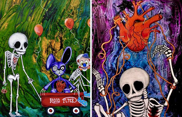 Paintings That Capture Macabre And Playful Dualities Of Life