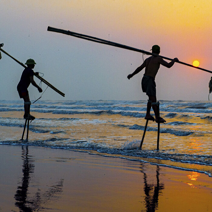 I Photographed Fishermen, Who Use Stilts For Inshore Fishing