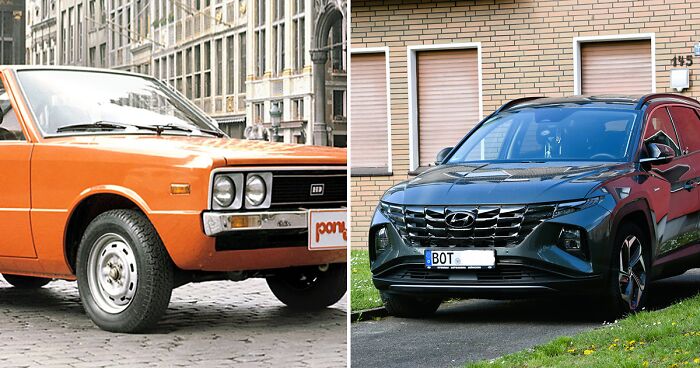 Old Versus New: How World-Known Brands' Very First And Latest Cars Look (25 Pics)