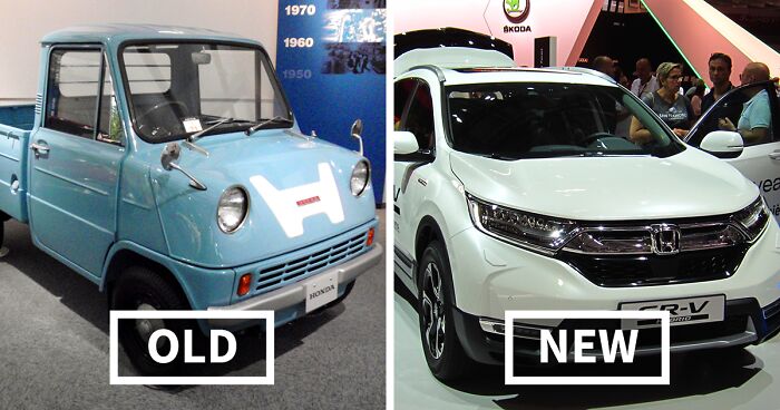 Here's How These 25 Contemporary Cars Of Big Brands Look In Comparison To Their Ancient Versions