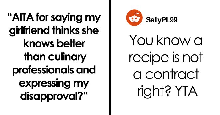 Guy Asks If He’s A Jerk For Telling His Girlfriend To Follow Cooking Recipes To The Letter