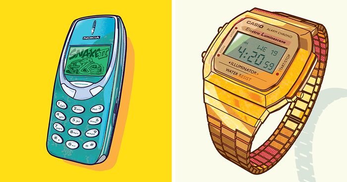 It Took Me Around 116 Hours In Total To Create All These Drawings Of My Childhood Objects From The Nineties (29 Pics)