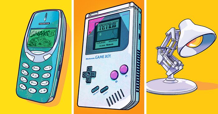 I’m From The Nineties And I Love To Draw Objects From My Childhood, Here Are 29 Illustrations That I Created