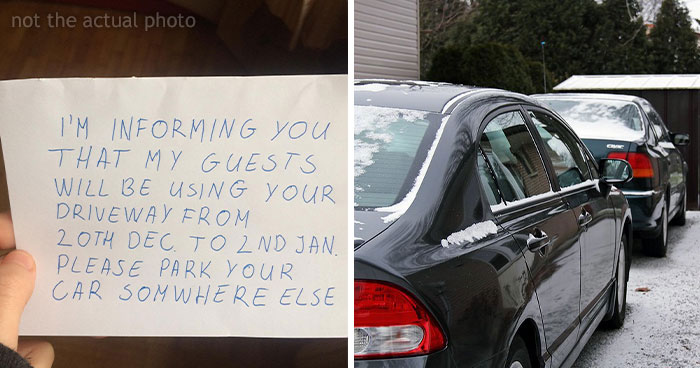 Karen Leaves A Note Saying That Her Guests Will Park In This Woman’s Driveway, But She’s Not Having It