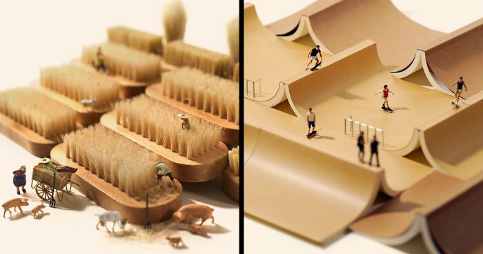 Japanese Artist Stands Out With His Playful Miniature Dioramas He's Been Creating Every Day Since 2011 (105 New Pics)