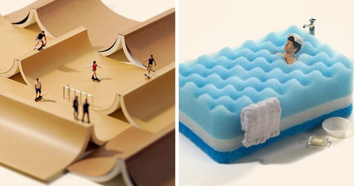 105 New Playful Miniature Dioramas By Tatsuya Tanaka Depicting Tiny Figures Surrounded By Everyday Objects (New Pics)