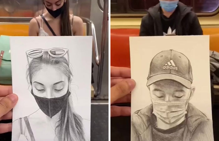 New York Artist Is Well-known For Drawing Unaware Subway Passengers and Then Posting Their Reaction Online (25 New Pics)