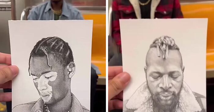 27 Times This NYC Artist Made Subway Riders Feel Happy By Drawing Their Beautiful Portraits (27 New Pics)