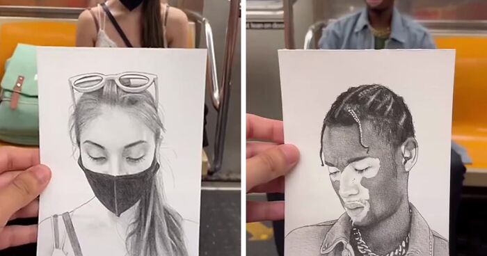 New York Artist Is Well-known For Drawing Unaware Subway Passengers and Then Posting Their Reaction Online (27 New Pics)