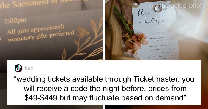 TikToker Receives Wedding Invitation Which Asks Guests To Pay For Meals And Give Cash Gifts