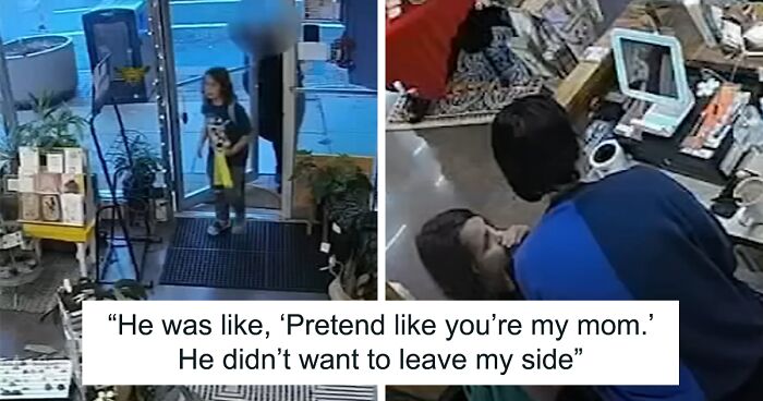 10 Y.O. Asks A Cashier To Pretend To Be His Mom When A Stranger Kept Following Him And Asking To Come With Her