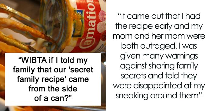 Person Finds Out That Their “Secret Family Recipe” Could Be Found Online, Asks If They Would Be A Jerk For Telling Their Mom And Grandmother About It