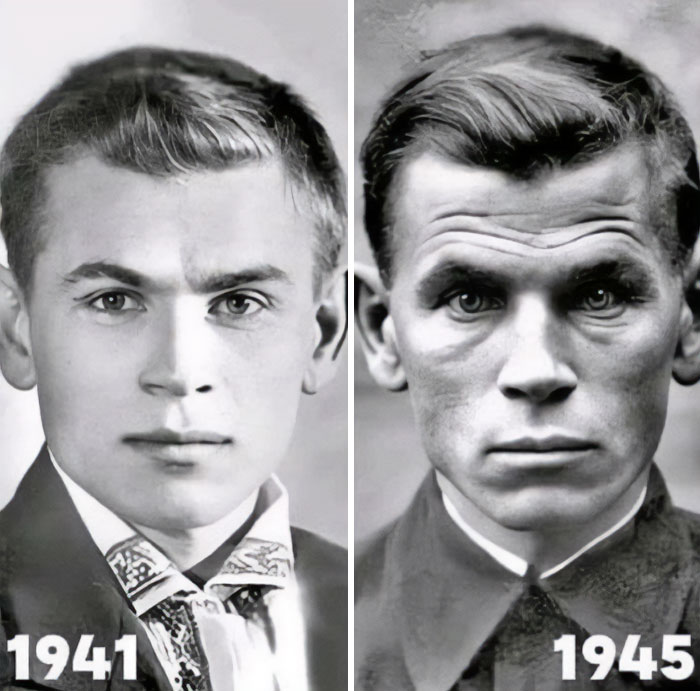 A Soldiers Face Before And After War