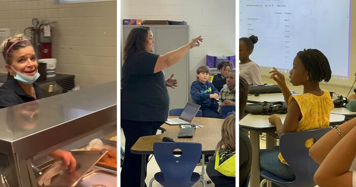 Teacher Notices Students Struggling To Communicate With Deaf Cafeteria Worker, Decides To Teach Them Sign Language