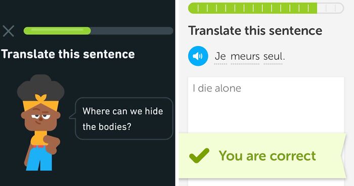 This Twitter Page Demonstrates How Absurd Duolingo’s Generated Learning Prompts Can Get (49 Examples)