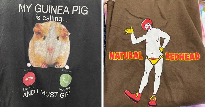 53 Weirdly Amazing Shirts People Found In Thrift Stores, As Shared On The 'Weird Thrift Store Shirts' Twitter Page