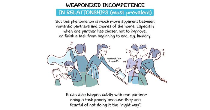 I Made A Comic Guide About Weaponized Incompetence, A Topic That Consumes Many Relationships