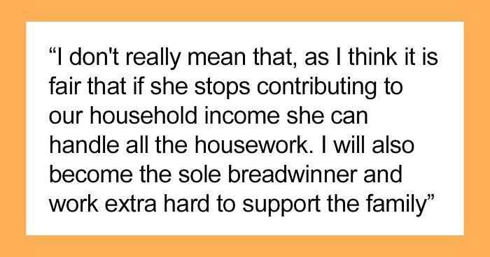 Man Wants Woman To Take Care Of The Whole Household If She Becomes A Stay-At-Home Mom, The Woman Doesn’t Agree To Become A “Housekeeper”